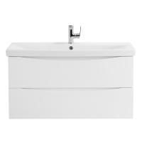 Тумба под раковину BelBagno Marino-Cer, 90 см, подвесная, Bianco Lucido, MARINO-CER-900-2C-SO-BL-P