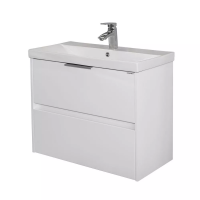 Тумба с раковиной Comforty Селенга-80, с рак.Comforty CF19696BX-80, белый глянец, 00-00022182CF