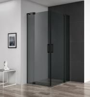 Душевая кабина Cezares Slider  80(90)*90(100)*195 см, серое стекло, чёрный матовый профиль, SLIDER-A