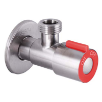 Кран угловой Potato P0034-31A 1/2"×1/2", для подключения сантехприборов, хром