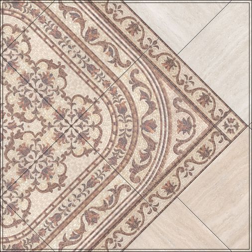 Декор Kerama Marazzi Пантеон 40,2х40,2 ковер угол HGD\A235\SG1544L