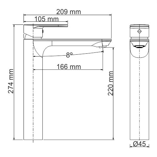 Смеситель для раковины WasserKRAFT Mindel, 8503H
