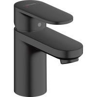 Смеситель для раковины Hansgrohe Vernis Blend 100, со сливным гарнитуром, черный матовый, 71551670