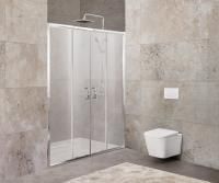 Душевая дверь BelBagno (1700-2000)x1900, рифленое стекло, хромированный профиль,  UNIQUE-BF-2-170/20