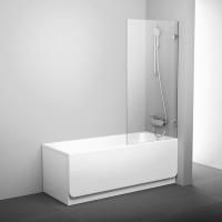 Шторка для ванны Ravak BVS1-80 хром+Транспарент, 7U840A00Z1