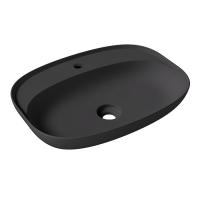 Раковина Alice Form Oval 60*45*12см, накладная, черный матовый, 22460108