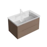 Тумба подвесная Kerama Marazzi Элеганс 80, 2 ящика, пудровая глина, KMELCb80MPC2