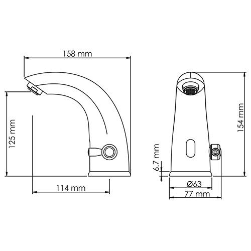 Смеситель для раковины WasserKRAFT Rossel 2800, 2813