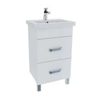 Тумба с раковиной IDDIS New Custo, напольная, 50 см, белая, NCU50W0i95K