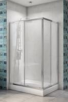 Душевая кабина BelBagno Due 100*80*190, прозрачное стекло, профиль хром, DUE-AH-2-100/80-C-Cr