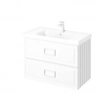 Тумба подвесная Avanti Eleganta Double Bianco 90 с умывальником Грэйс 90 два ящика
