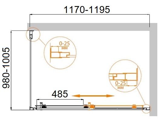 Душевая кабина Cezares MOLVENO-AH-11-120/100-C-Cr-IV