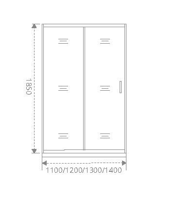 Душевые двери Bas NEO WTW-140-C-CH