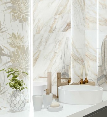 Панно Eletto Ceramica CALACATTA ORO FLORIS (2 шт) 48,4*70 1с, 587882002