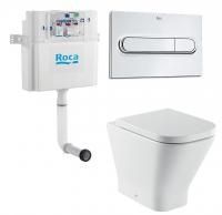 ПЭК Roca Геп / The Gар Приставной унитаз Roca+сид.микр.+Бачок Roca+кнопка, 7.8931.0.900.0