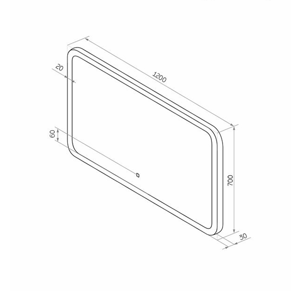 Зеркало Comforty Лотос-120 LED-подсветка, бесконтактный сенсор, 00-00013494CF