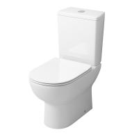 Унитаз напольный Grossman 640х360х830 безободковый, белый с тонкой крышкой, микролифт