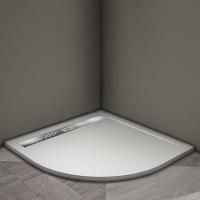 Душевой поддон Veconi Tezeo stone TZ-05, 1000x1000x30, искусственный камень, белый, TZ05-100PL-01-19