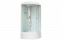 Гидромассажный бокс Royal Bath 90х90х217, белое/прозрачное стекло, белый профиль, RB 90CK5-WT