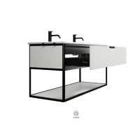 Тумба подвесная Burgbad Vry 123 с раковиной белый матовый, SGUK123F6019GO253C001*2