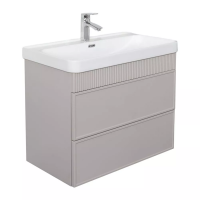 Тумба с раковиной Comforty Мадрид-80М2(Н), c рак.Comforty CF19595BX-80, серый шёлк, 00-00021782