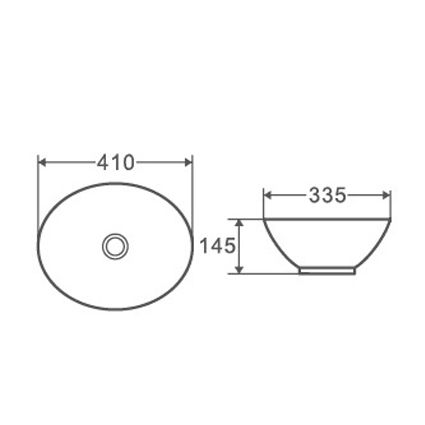 Раковина накладная D&K Matrix белый, DT1390716