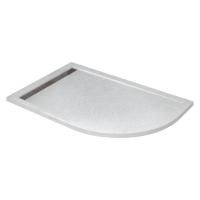 Поддон литой Cezares TRAY 120*80 левый, искусствен. мрамор, TRAY-AS-RH-120/80-30-W-L