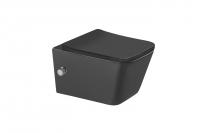 Унитаз подвесной SantiLine SL-5004MB-BD, безободковый, с встроенным смесителем и функцией биде (сиде