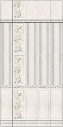 Плитка настенная Kerama Marazzi Кантри Шик 20х50 белый панель декорированный 7188