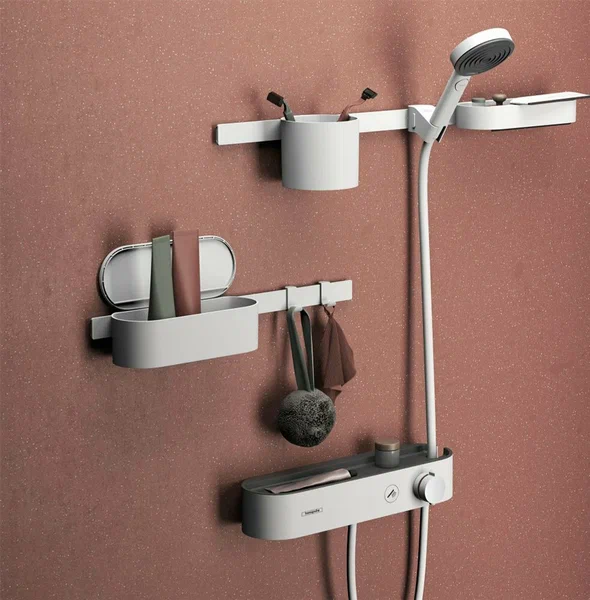 Декоративная планка для аксессуаров Hansgrohe WallStoris 70 см, белый матовый, 27904700