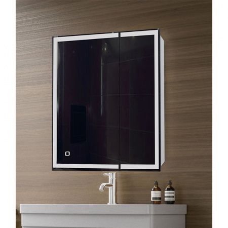 Зеркало-шкаф Azario Минио 700*800 1Л с подсветкой, ВЛДСП, CS00075842