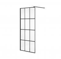 Душевая перегородка Niagara Nova NG-685-11ВLACK 110х195 черный, стекло прозрачное