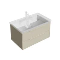 Тумба подвесная Kerama Marazzi Элеганс 80 см, 2 ящика, жемчужный лён, KMELCb80MPL2
