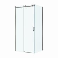 Душевая кабина BelBagno 100*80 см, профиль оружейная сталь, SOFT_CLOSE-2-AH-1-100/80-C-GM