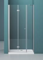 Душевая дверь BelBagno 1200x1950, прозрачное стекло, хромированный профиль, ALBANO-BS-13-60+60-C-Cr