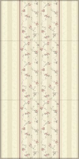 Плитка настенная Kerama Marazzi Дейра 25х75 Цветы 12067