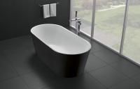 Ванна акриловая BelBagno 180*80, белая, без перелива, внешняя поверхность черная, BB71-1800-NERO-W0