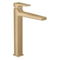 Смеситель для раковины Hansgrohe Metropol 260, со сливным клапаном Push-Open, шлифованная бронза, 32