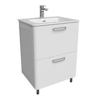 Тумба с раковиной IDDIS Brick 60 см, напольная, белая, BRI60WFi95K