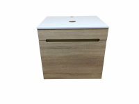 Тумба под раковину Sintesi Style-60, с ящиком, белый/дуб сонома, STL.W7002