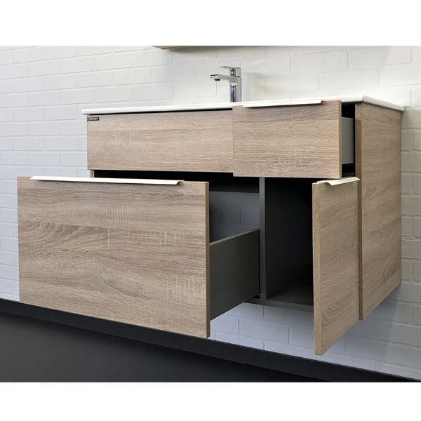 Тумба-умывальник Comforty "Варна-90" дуб сонома с рак. Comforty 9090EL, 00-00009919CF