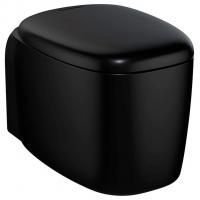 Унитаз подвесной Vitra Plural Rim-Ex, черный матовый, 7830B483-0075