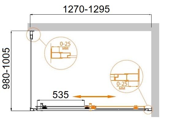 Душевая кабина Cezares MOLVENO-AH-11-130/100-C-Cr-IV