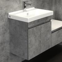 Тумба-умывальник Comforty "Осло-60" бетон светлый с раковиной Fest 60 F01