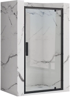 Душевая дверь Rea Rapid Swing 80 Black 80*195, прозрачное стекло, черный профиль, REA-K6408