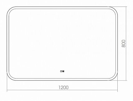 Зеркало Silver Mirrors Stiv 120х80 см сенсорный выключатель, двойной подогрев, ФР-00002225