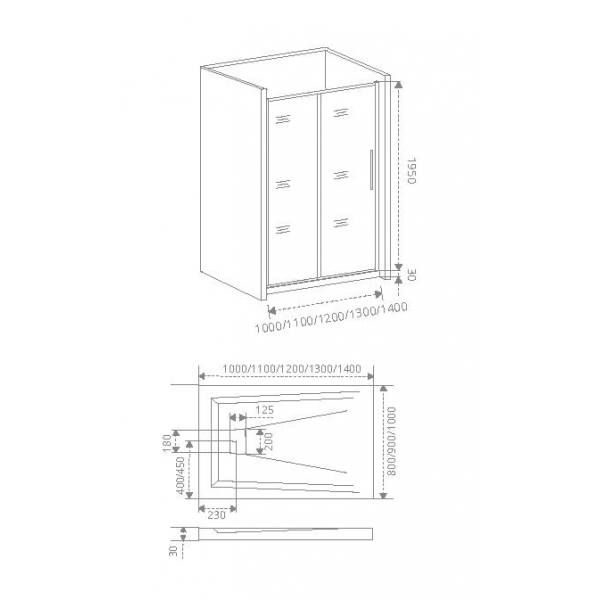 Душевые двери Bas IDEA WTW-110-C-B