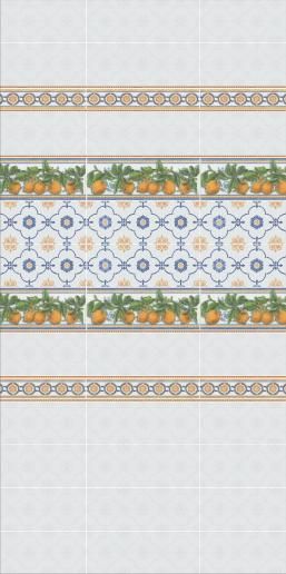 Плитка настенная Kerama Marazzi Сорренто 15х40 орнамент 15052