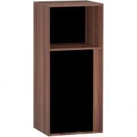 Шкаф-пенал Vitra Metropole 40 L, сливовое дерево, фасад черное акриловое стекло, 58208