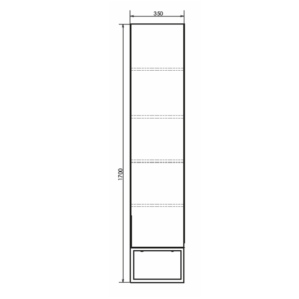 Шкаф-колонна Comforty Порто 35, дуб темно-коричневый, 00-00009982